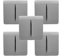 Trendi Modern 1 Gang 1 or 2 way Screwless Rocker Light Switch in Light Grey (Pack of 5)