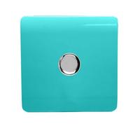 Trendiswitch Trendi Switch 1 Gang 1 Or 2 Way 150W Rotary Led Dimmer Light Switch In Bright Teal