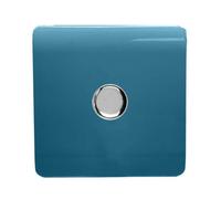Trendi Switch 1 Gang 1 or 2 way 150w Rotary LED Dimmer Light Switch in Midnight Blue