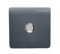 Trendiswitch Trendi Switch 1 Gang 1 Or 2 Way 150W Rotary Led Dimmer Light Switch In Warm Grey