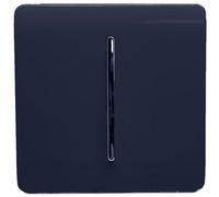 Trendi 1 Gang 2 Way 10 Amp Rocker Chrome Light Switch Glossy Navy