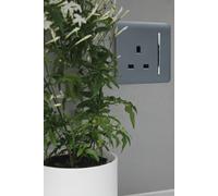 Trendiswitch Warm Grey 1 Gang 13 Amp Switched Socket