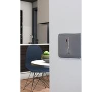 Trendi Switch 1 Gang 45amp Warm Grey Cooker Switch with Neon
