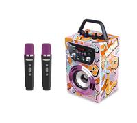 Trendix - Karaoke Machine Kids Magic Melody | Karaoke Machine 2 Microphones Wireless | Portable Speaker | Speaker With Microphone Bluetooth, FM Radio, USB | Gifts For 10 Year Olds Girls And Boys