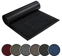 TrendMakers Barrier Mat Medium Charcoal/Black Door Mat Rubber Backed Medium Runner Barrier Mats Rug PVC Edged Heavy Duty Kitchen Mat(90 X 150 Cm)