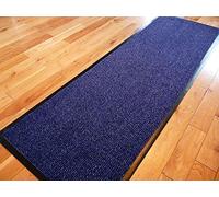 TrendMakers Dirt Stopper Carpet Runner 40cm x 60cm MIDNIGHT BLUE/Black.With Non-Slip Back For Home Office Kitchen Mats | POLYPROPYLENE PILE
