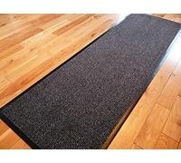 TrendMakers Dirt Stopper Carpet Runner Door Mats | 80cm x 140cm Grey/Black | With PVC Rubber Back For Home Office Kitchen Mats | POLYPROPYLENE PILE