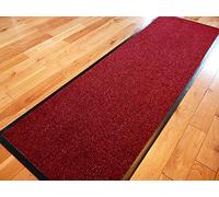 TrendMakers Dirt Stopper Carpet Runner Door Mats | 90cm x 200cm WINE RED/Black | With PVC Rubber Back For Home Office Kitchen Mats | POLYPROPYLENE PILE