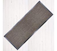 TrendMakers Dirt Stopper Door Mat Carpet Runner 60cm x 90cm Beige/Black.With Non-Slip Back Rubber Doormat Kitchen Home Office Floor Mats