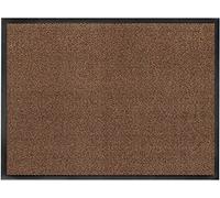 TrendMakers Dirt Trapper Barrier Mats PVC Backed Anti-Slip Washable Highly Super Absorbent Home Office Kitchen - Beige/Black - 80x140cm