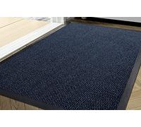 TrendMakers Door Mat Carpet Runner 80cm x 200cm Blue/Black Heavy Duty Dirt Stopper Anti Slip Rubber Welcome Hallway Low Profile Floor Mat Front Doormat Indoor Outdoor Rugs