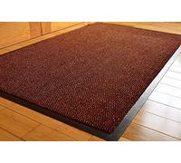 TrendMakers DOOR MATS BIG EXTRA LARGE (BROWN & BLACK) BARRIER MAT RUBBER EDGED HEAVY DUTY NON SLIP KITCHEN ENTRANCE HALL RUNNER RUG MATS 90x120CM (3ft x 4ft) | POLYPROPYLENE PILE