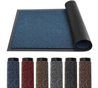 TrendMakers DOOR MATS LARGE (MIDNIGHT BLUE & BLACK) BARRIER MAT RUBBER EDGED HEAVY DUTY NON SLIP KITCHEN ENTRANCE HALL RUNNER RUG MATS 60X180CM (2ft x 6ft) | POLYPROPYLENE PILE
