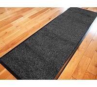 TrendMakers Doormat Dirt Stopper Carpet Runner Door Mats Dirt Trapper | 50cm x 80cm ANTHRACITE | With PVC Rubber Back For Home Office Kitchen Mats | COTTON PILE