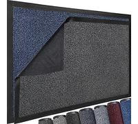 TrendMakers Extra Large Big Hardwearing Doormat Heavy Duty MIDNIGHT BLUE/BLACK PVC Edge Pile Top Rubber Carpet Runner Barrier Entrance Door Mats Kitchen Utility Dust Floor Mats Rugs 60cm x 180cm