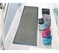 TrendMakers Hardwearing Heavy Duty PVC Edge Pile Top Rubber Barrier Mat Entrance Door Kitchen Floor Runners Mats Rugs | 60cm x 90cm | Light Beige | POLYPROPYLENE PILE