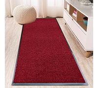 TrendMakers Hardwearing Heavy Duty PVC Edge Rubber Barrier Mat Dirt Trapper Entrance Door Kitchen Floor Runners Mats Rugs | Red/Black 60cm x 160cm | POLYPROPYLENE PILE