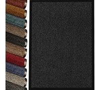 TrendMakers Machine Washable Charcoal/Black Heavy Quality Door Mat Bath Mat Kitchen Office Home Indoor Outdoor Barrier Mat. Available in 20 Sizes (80cm x 140cm) || POLYPROPYLENE PILE