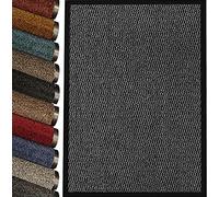 TrendMakers Machine Washable Grey/Black Heavy Quality Door Mat Bath Mat Kitchen Office Home Indoor Outdoor Barrier Mat. Available in 20 Sizes (50cm x 80cm) || POLYPROPYLENE PILE