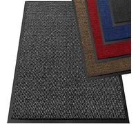 TrendMakers Machine Washable Grey Black Heavy Quality Non Slip Hard Wearing Barrier Mat. Available in 8 sizes (80cm x 120cm)