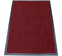 TrendMakers Machine Washable Wine Red/Black Heavy Quality Non Slip Hard Wearing Barrier Mat/Dirt Trapper Home Office - 15 Sizes (50cm x 80cm)