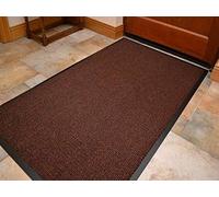 TrendMakers MEDIUM (BROWN & BLACK) DOOR MAT BARRIER MAT PVC EDGED ANTI SLIP KITCHEN ENTRANCE OFFICE HALLWAY RUNNER MATS DOORMAT FLOOR MATS 60X90CM (2ft x 3ft)