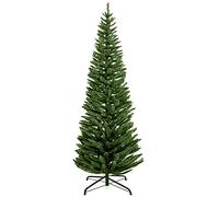 TrendMakers NEW PINE PENCIL/SLIM GREEN ARTIFICIAL CHRISTMAS TREE | 650 TIPS & METAL STAND | FREE STORAGE BAG | 6FT / 180CM / 1.8M