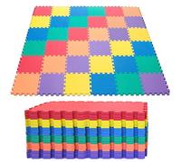 TrendMakers ****SALE***** Outdoor/Indoor Protective Kids Soft Floor Mats Interlocking - Reversible Floor Matting suitable for Gym, Baby Play Area, Exercise, Yoga, Pilates Matz Set (10PC Eva Mat)