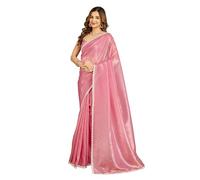 TRENDMALLS Women's Art Silk Siroski Work Saree with Unstitched Blouse Piece (K1212-LightPink)
