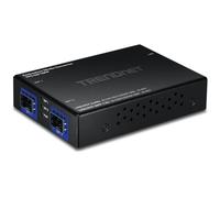 TRENDnet 1000BASE-T to Dual SFP Fiber Media Converter with Redundant Mode, TFC-G21SFP, 1 x Gigabit RJ45 Port, 2 x Gigabit SFP Ports, NDAA & TAA Compliant
