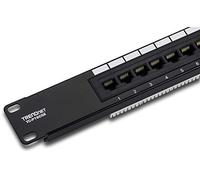 TRENDnet 16-Port Cat5/5e Unshielded Wallmount or Rackmount Patch Panel, Certified 100Mhz CAT5e for Copper Gigabit Ethernet, TC-P16C5E