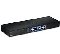 TRENDnet 16-Port Unmanaged Gigabit GREENnet Switch, 16 x RJ-45 Ports, 32 Gbps Forwarding Capacity, Fanless, Rack Mountable, TEG-S16G