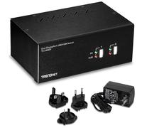 TRENDnet 2-Port Dual Monitor DisplayPort KVM Switch with Audio, TK-240DP, 2-Port