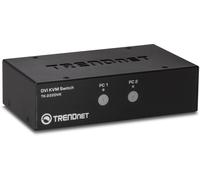 TRENDnet 2-Port DVI KVM Switch with Audio, Manage Two PC's, Hot-Keys, USB 2.0, M