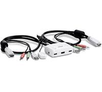 TRENDnet 2-Port HDMI KVM Switch, TK-215i, Control 2 Computers with One Set of Console Controls, Full HD 1080p, HDMI and 3.5 mm Analog Audio, Monitor Switch, Windows and Mac KVM Switch Software
