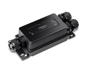 TRENDnet 2-Port Industrial Outdoor Gigabit PoE++ Extender, Hardened IP67 Extreme Temperatur Housing, Extends PoE++ Connection up to 200m (656 ft.) for up to 2 Devices, Black, TI-BE200