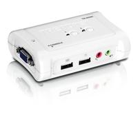 TRENDnet 2-Port USB KVM Switch and Cable Kit with Audio, Manage Two PCs, USB 1.1