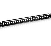 TRENDnet 24-Port Blank Keystone 1U Patch Panel, TC-KP24, Cat5, Cat5e, Cat6, Cat6A, UTP, 19 Inch RackMount Design, Recommended with TC-K25C6 & TC-K50C6 Cat6 Keystone Jacks