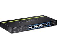 TRENDnet 24-Port Gigabit Layer 2 Switch with 4 Shared Mini-GBIC Slots, TL2-G244, 48 Gbps Switching Capacity, SNMP