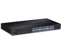 TRENDnet 24-Port Unmanaged Gigabit 10/100/1000 Mbps GREENnet Metal Housing Switch, 48 Gbps Switching Fabric, Fanless, Rack Mountable, TEG-S24G