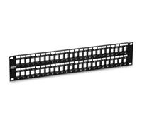 TRENDnet 48-Port Blank Keystone 2U HD Patch Panel, TC-KP48, 2U 19” Metal Rackmount Housing, HD Keystone Network Patch Panel, Recommended w/TC-K25C6 & TC-K50C6 Cat6 Keystone Jacks (Sold Separately)