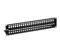 TRENDnet 48-Port Blank Keystone Shielded 2U HD Patch Panel, TC-KP48S, 2U 19” Metal Rackmount Housing, Network Management Panel, Recommended with TC-K06C6A Cat6A Keystone Jacks (Sold Separately)