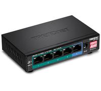 TRENDnet 5-Port Gigabit Long Range PoE+ Switch, TPE-LG50,4 x PoE+ Ports, 1 x Gig