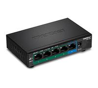 TRENDnet 5-Port Gigabit PoE+ Switch, 32W PoE Power Budget, 10Gbps Switching Capacity, IEEE 802.1p QoS, DSCP Pass-Through Support, Fanless, Wall Mountable, Lifetime Protection, Black, TPE-TG52