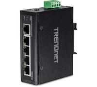 TRENDnet 5-Port Industrial Unmanaged Fast Ethernet DIN-Rail Switch, TI-E50, 5 x
