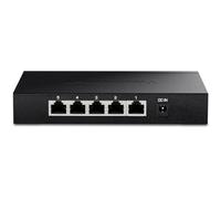 TRENDnet 5-Port Unmanaged 2.5G Switch, 5 x 2.5GBASE-T Ports, 25Gbps Switching Capacity, Backwards Compatible with 10-100-1000Mbps Devices, Fanless, Wall Mountable, Black, TEG-S350