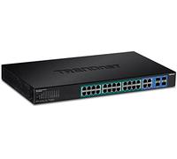 TRENDnet 5028WS 28 Port Gigabit Web Smart PoE + Switch, 370 W Black