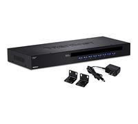 TRENDnet 8-Port USB/PS2 Rack Mount KVM Switch, TK-803R, VGA & USB Connection, Supports USB & PS/2 Connections, Device Monitoring, Auto Scan, Audible Feedback, Control up to 8 Computers/Servers