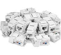 TRENDnet Cat6 Keystone Jack - 25-Pack, 90° Angle Termination, Colour-Coded Labelling for T568B Wiring, TC-K25C6,White