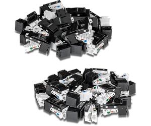 TRENDnet Cat6 RJ45 Keystone Jack 50-Pack Bundle, Compatible with Cat5,Cat5e,Cat6 Cabling, Use with The TC-KP24 Or TC-KP48 Blank Keystone Patch Panels (Sold Separately), Black, TC-K50C6BK